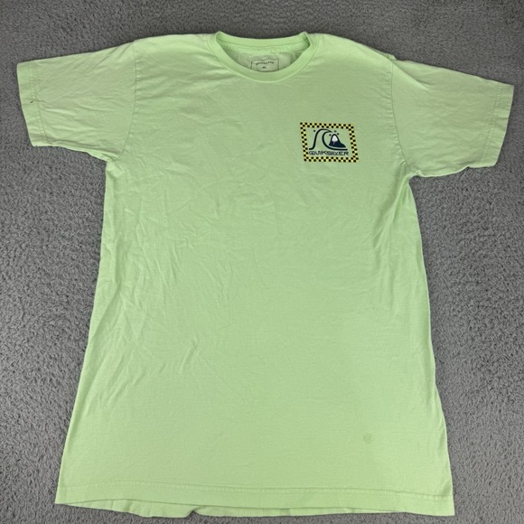 Quiksilver T Shirt Big Logo Green Men's Size Medium - Picture 1 of 10